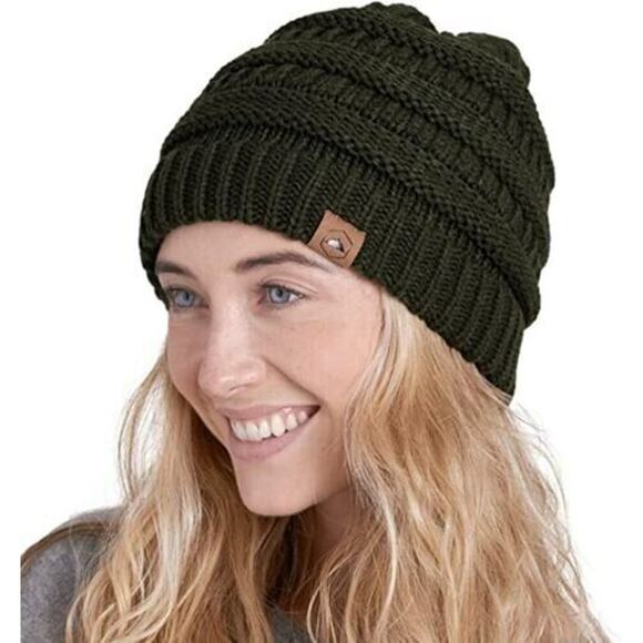 Tough Headwear Womens Beanie Winter Hat - Warm Cute Knitted Cap for Cold Weather - Picture 3 of 9